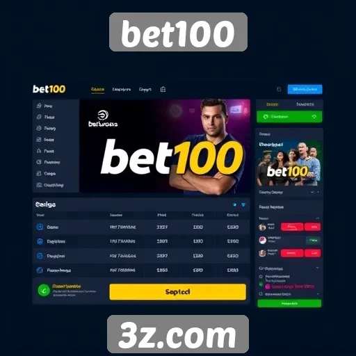 Análise da interface do usuário do site bet100